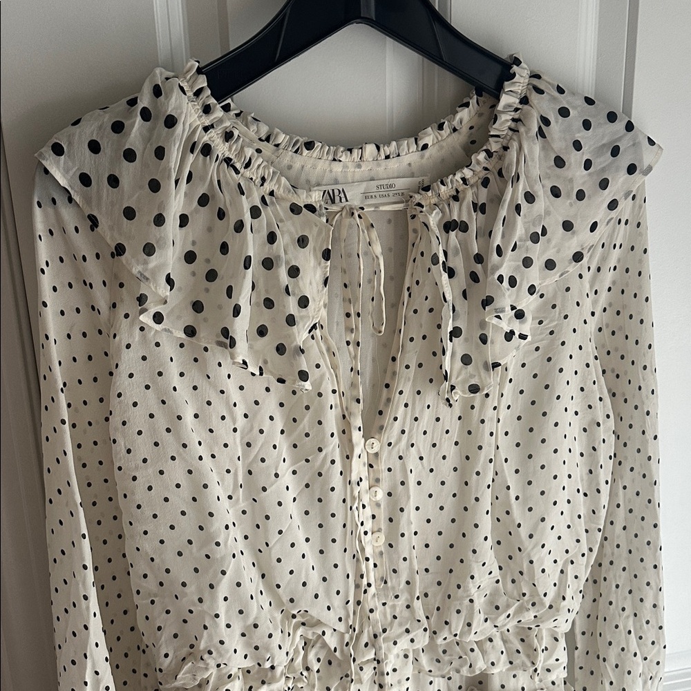 Zara Studio POLKA DOT MINI DRESS LIMITED EDITION defect - Picture 9 of 14